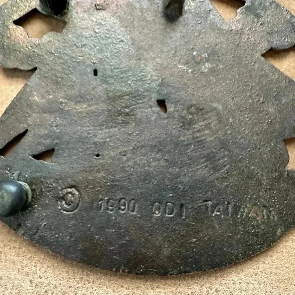 Vintage Copper Finish Cast Iron Sail Boat Trivet / ODI 1990 Taiwan Ocean Clouds - Picture 5 of 6